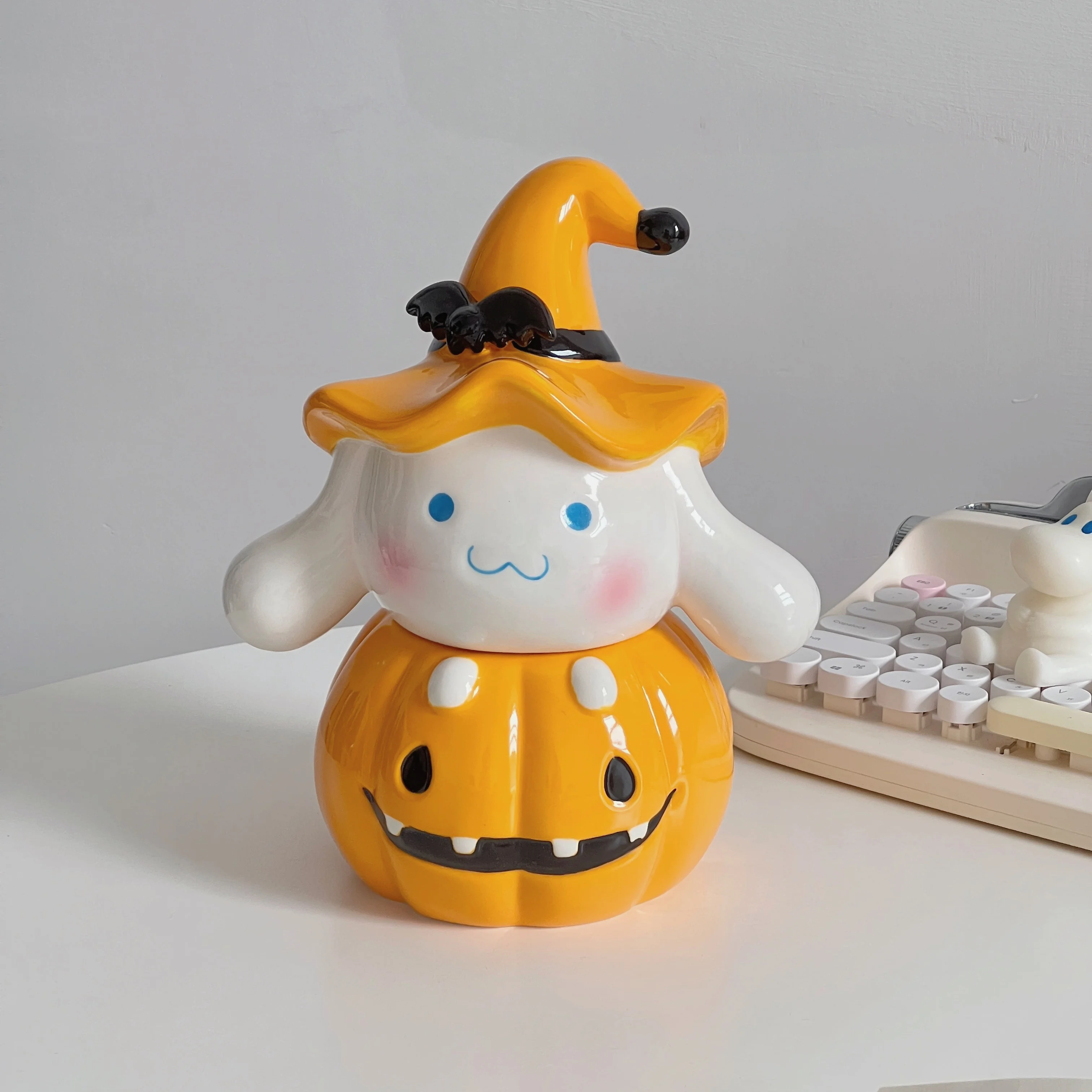 

Cartoon Ceramic Storage Jar Creative Cookie Jar Home Decoration Ornament Halloween Gift Candy Jar Pumpkin Dog Storage Tank