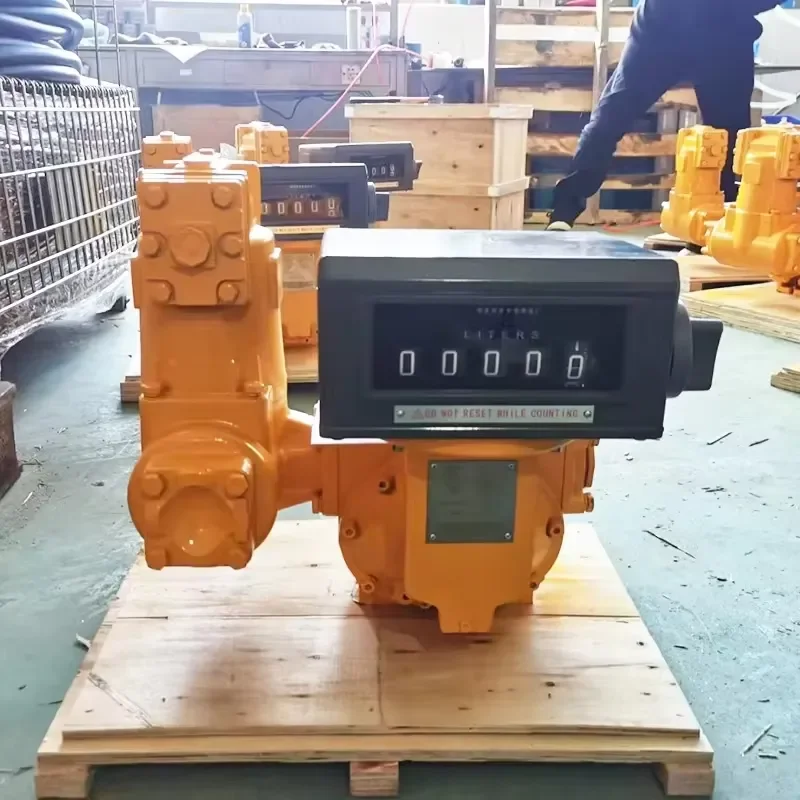 M50 Portable Positive Displacement Gas Petrol Fuel Flow Meter 2 Inch True Gravity LC for Accurate Measurement