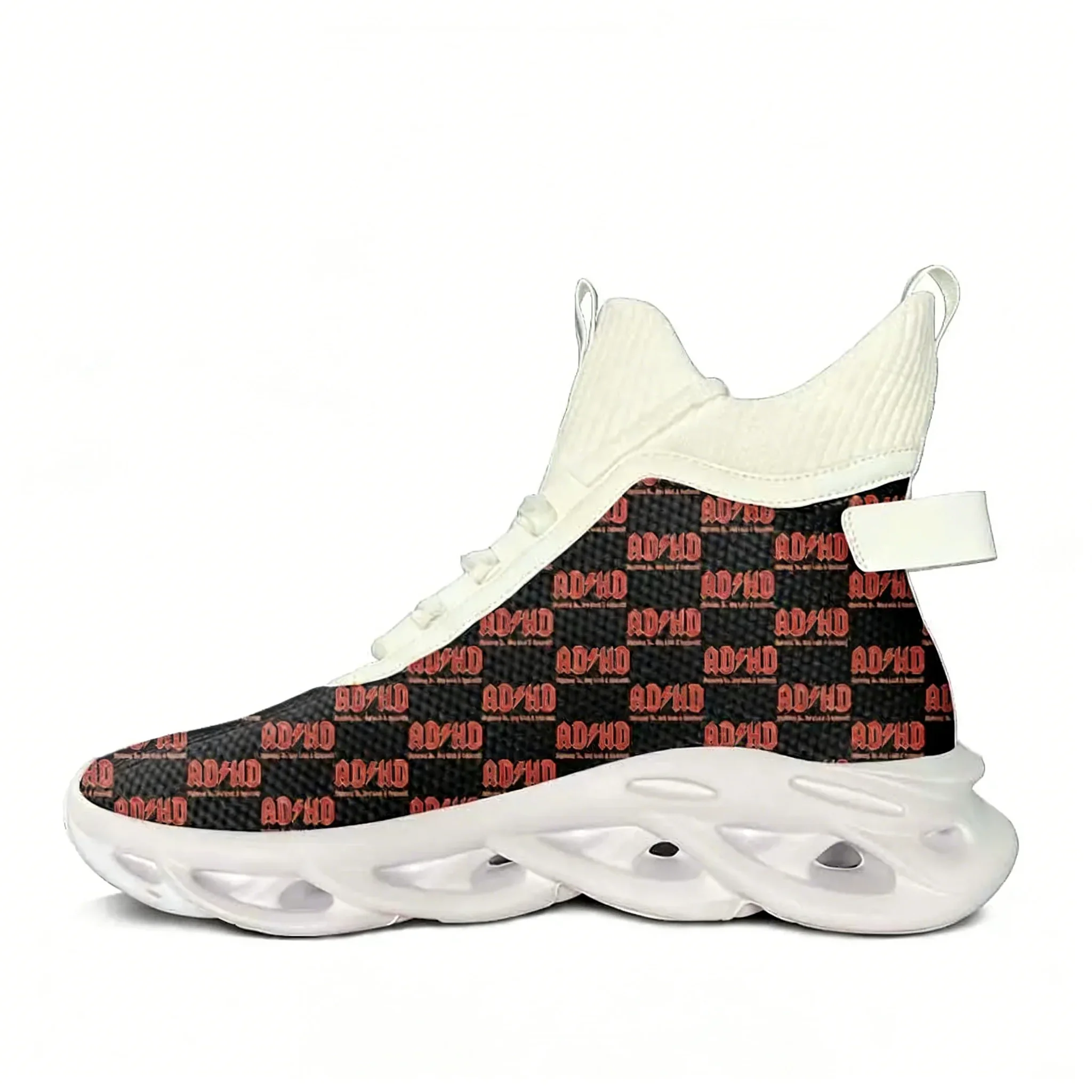 

Go All Out Adult ADHD Highway to Hey Look A Squirrel Funny Music High Top Flats Sneakers Mens Womens Sports Custom Made Shoe