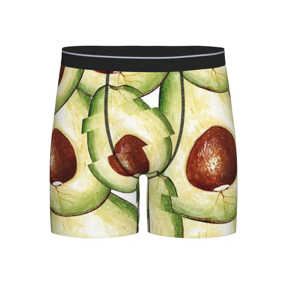 

Long Boxer Underpants Shorts Avocado Panties Men's Soft Underwear for Homme Man Boyfriend Gifts
