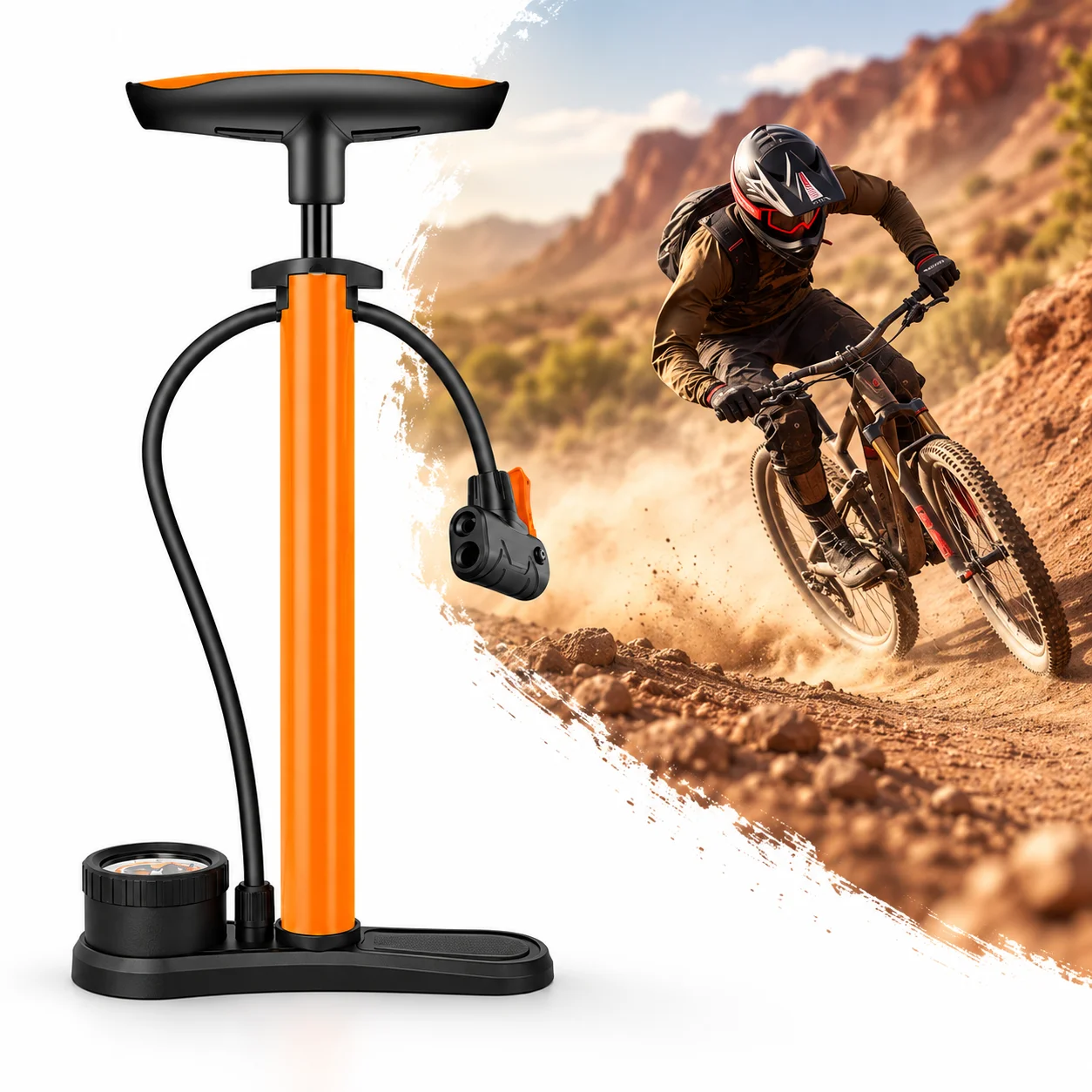 bomba-de-piso-para-bicicleta-de-alta-pressao-com-manometro-cabeca-de-valvula-dupla-grande-volume-de-ar-inflador-de-pneus-para-mtb-e-bicicletas-de-estrada