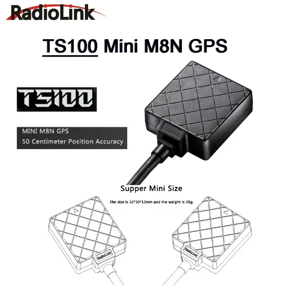 Radiolink Mini TS100 M8N GPS Flight Control Vibration Damping By Software Atitude Hold or RC Racing Mini Drone Quadcopter Toys