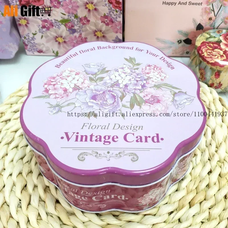 Fashion Flower-shaped Tin Box Packaging for Candy Chocolate Kids Gifts and Tea Storage Organization Storage Box