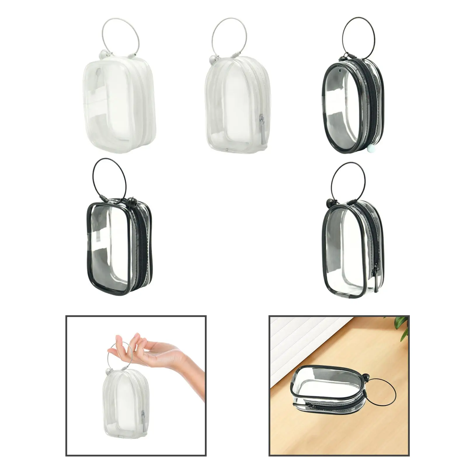 

Tiny PVC Doll Display Bag Portable Zipper Pouch for Miniature Accessories and Dollhouse Storage