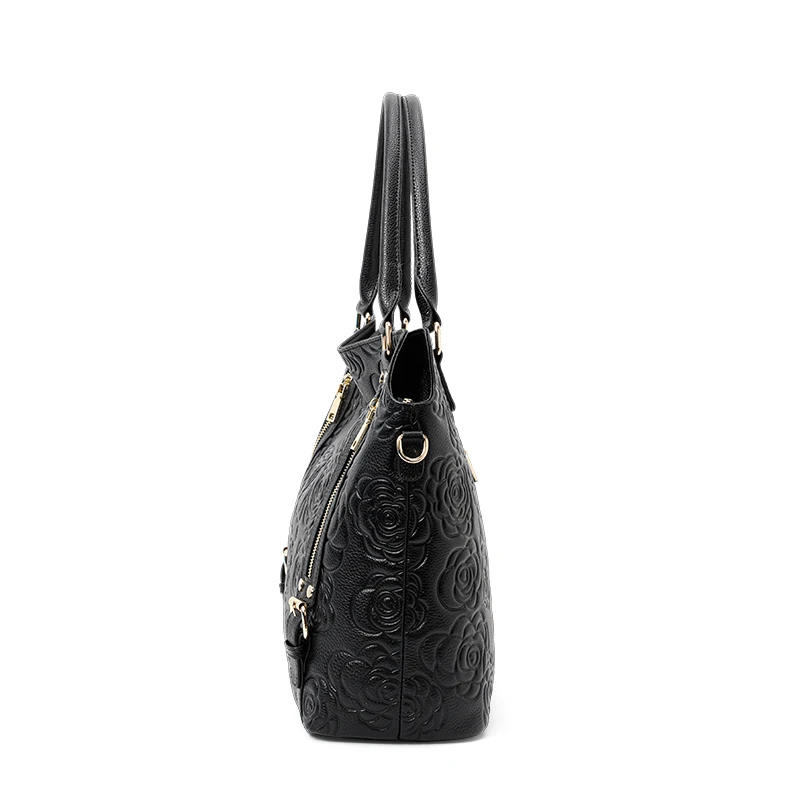 Fashion Embossed Leather Handbag One-Shoulder Crossbody Bag Stylish Temperament Women's Accessory view 4