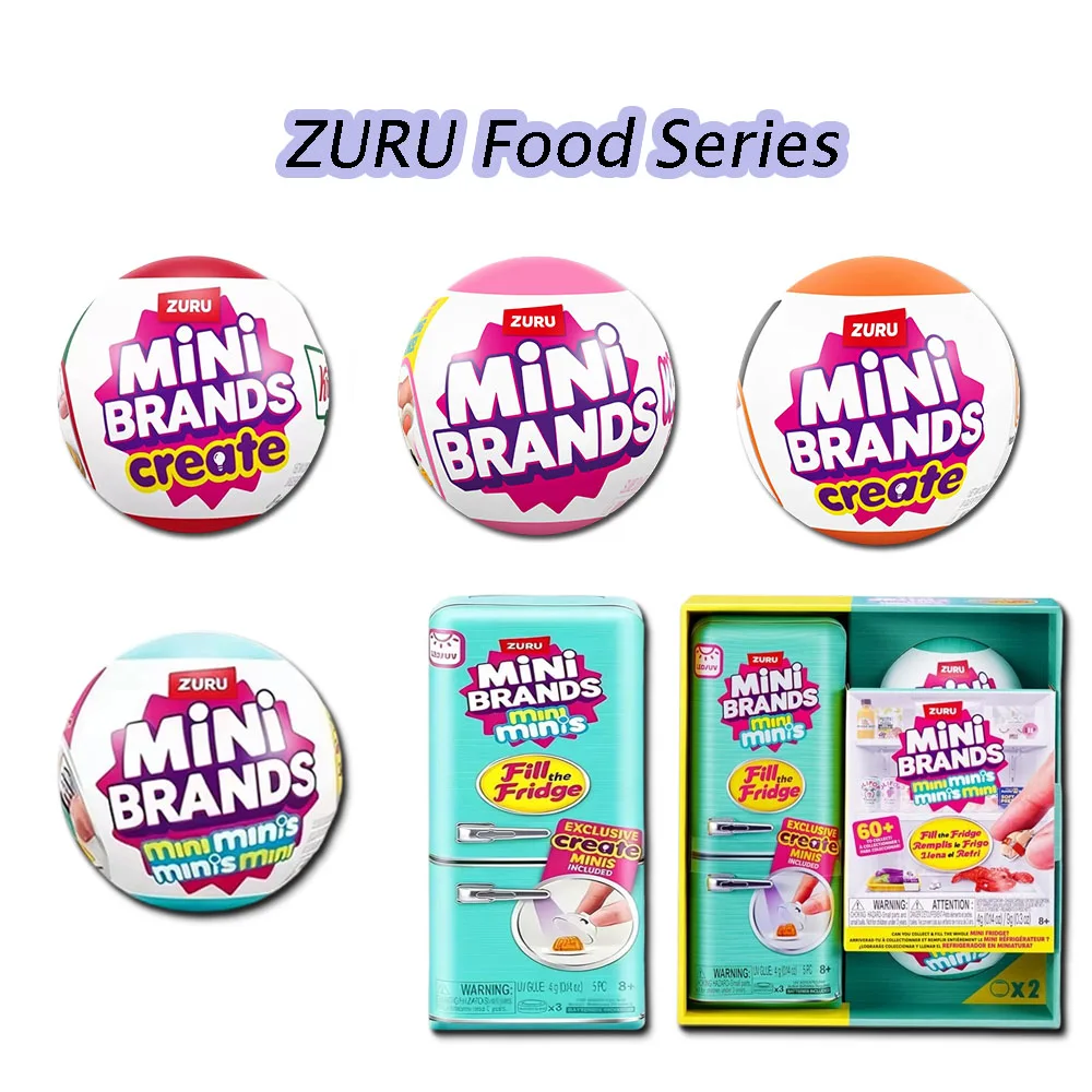 Zuru Foodie Series Mini Brands Mini Food Model Foody Tous Set de Juguetes de Simulación de Comida Realista para Caja Sorpresa