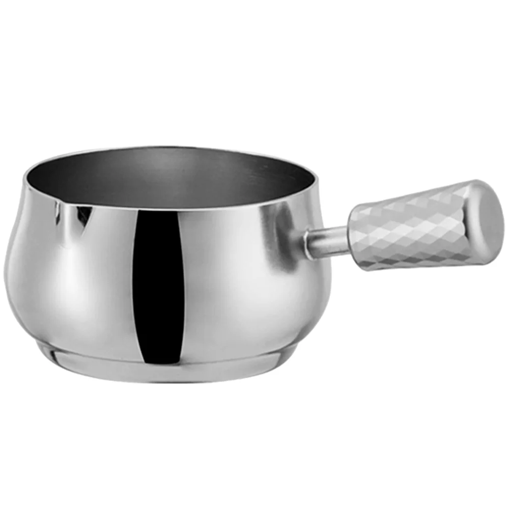 

Stainless Steel Wax Melting Spoon Sauce Bowl with Handle Dipping Bowls Condiment Cups Holder Portion Storage Seasoning Round