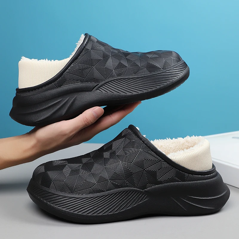 Hotel Chef Kitchen work cotton shoes Winter New Warm Plush Men Women's Light Non-slip Waterproof Lazy Shoes Outdoor Walking Shoe