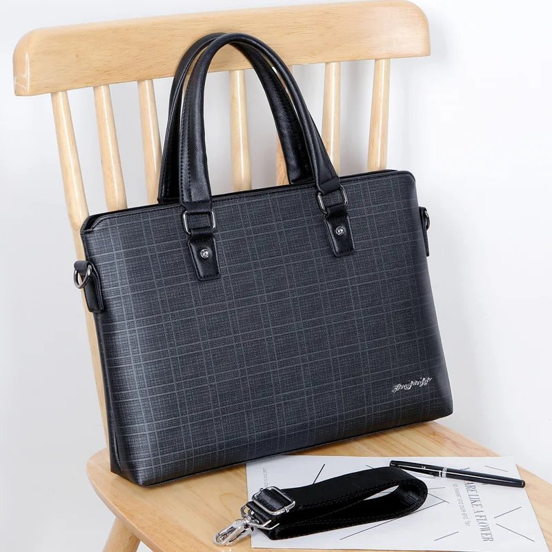 New Business Briefcases Men Office File Handbag Luxury Male Shoulder Messenger Bag Large Capacity Man Laptop Bag