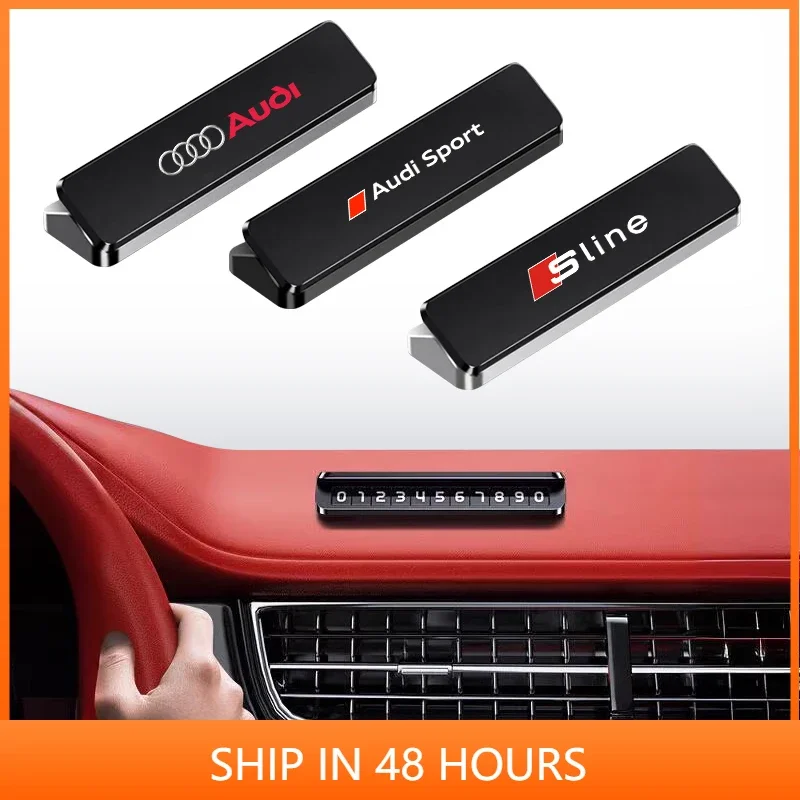 

Metal Mobile Phone Temporary Parking Number Plate For Audi A4 A6 A7 RS A5 Q3 Q5 Q7 A8 A3 TT Sline Quattro S3 S4 S5 S6 S7 S8