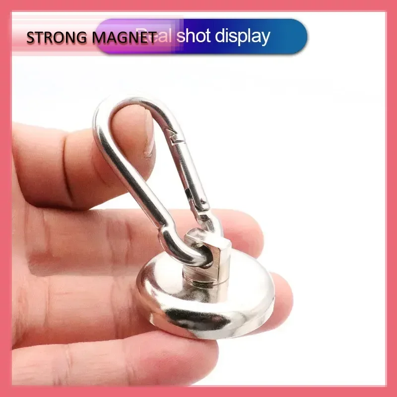 Strong Neodymium Magnet N35 NdFeB Magnet Carabiner Magnetic Hook Fishing Salvage Magnets Rare Earth Magnet Suction Cup