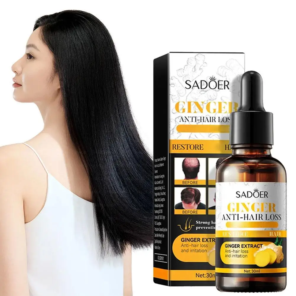 Solução Nutriente Para O Cabelo Gengibre, Planta líquida original, Cuidado Com O Cabelo, Óleo Essencial, Cabelo Grosso e Forte