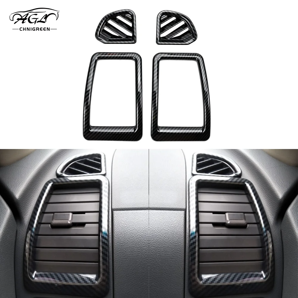 ABS Carbon Fiber Color Air Condition Outlet AC Vent Trim for ISUZU D-MAX MU-X 2012 2013 2014 2015 2016 2017 2018 2019