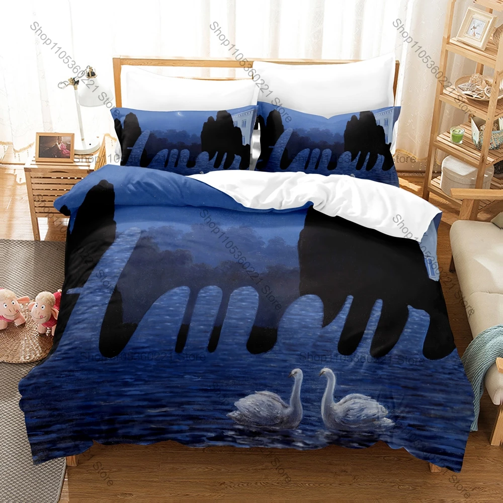 The Treachery of Images Rene Magritte Duvet Cover Set 1 Duvet Cover 2 Pillowcases This Is Not A Pipe Surreal Bed Linens