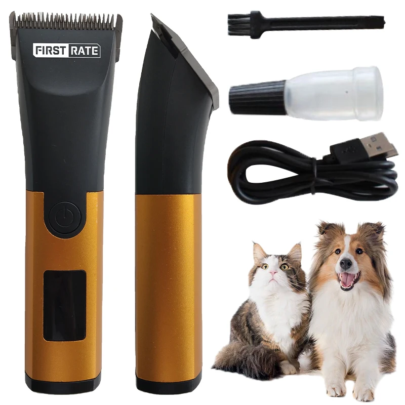 

Professional LED Display Low Noise Cordless Pet Grooming Products Pet Hair Clippers for Dogs