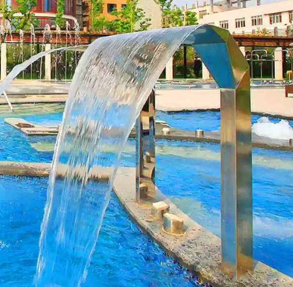 

STLF Pool Equipment Stainless Steel Garden Water Features Waterfall for Swimming Pool Cascade Blade Waterfall Fountain