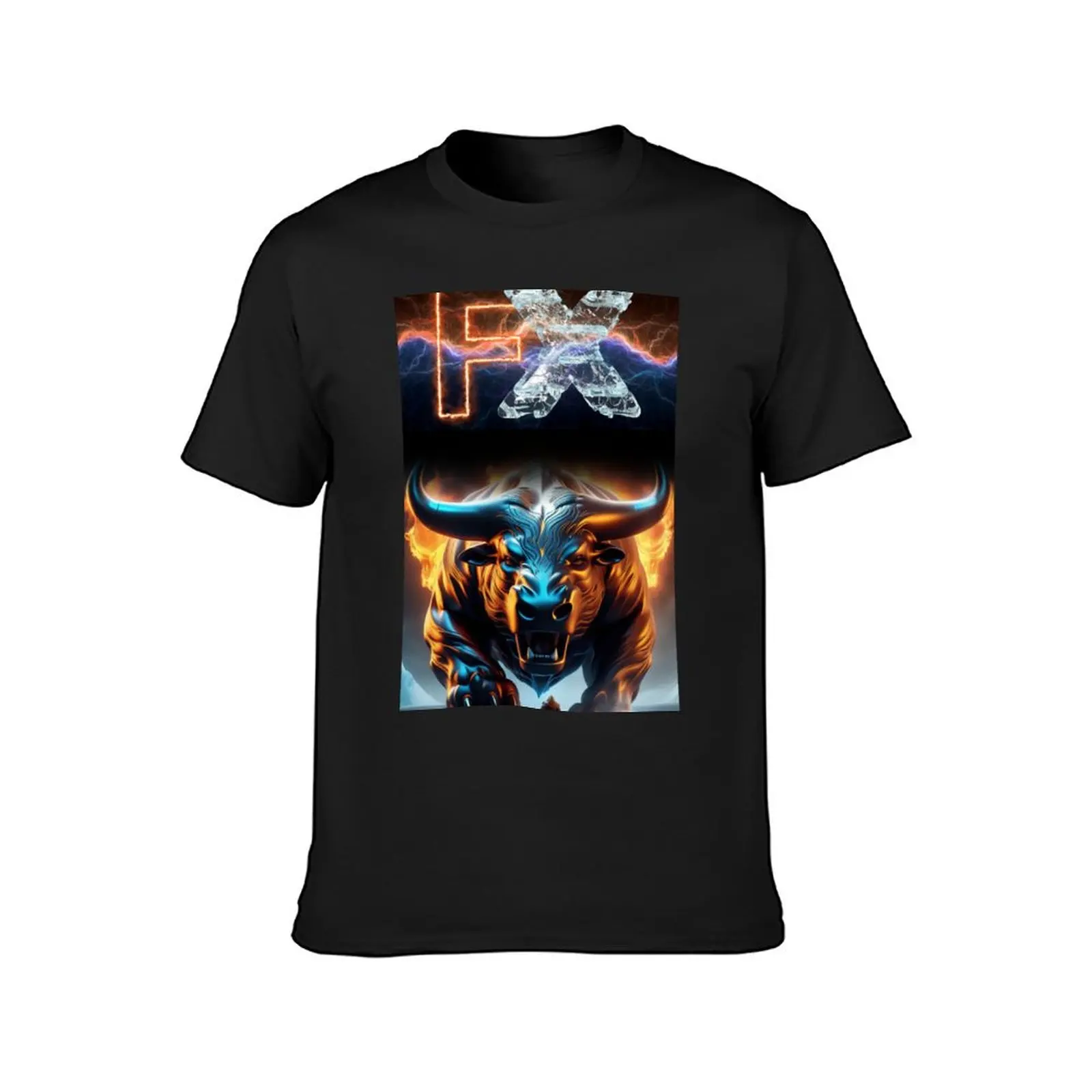 Great bull of Forex Fire T-Shirt blanks quick-drying boys animal print t shirts men