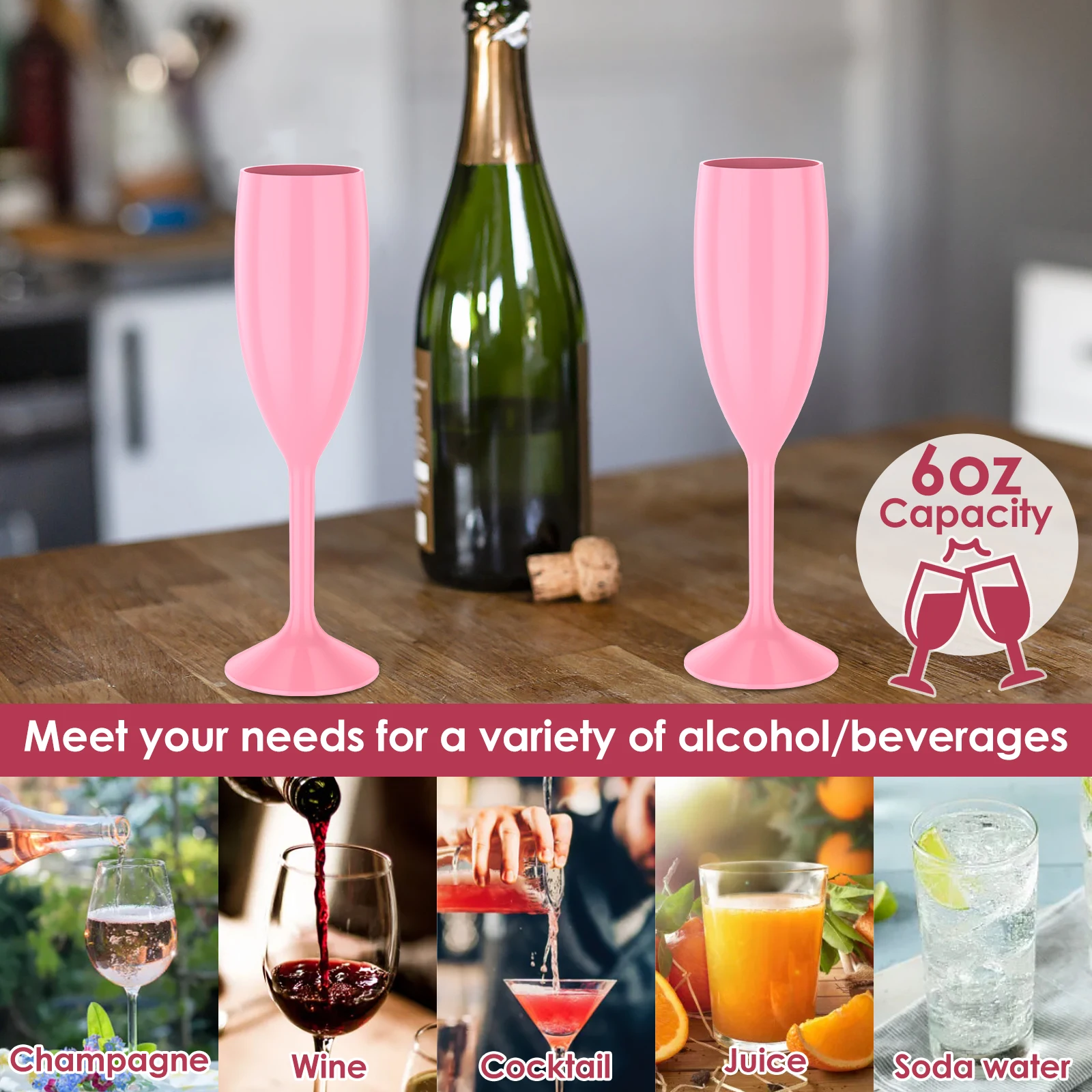 12pcs Champagne Flutes Glass P - Champagne Flute Pair recension och pris