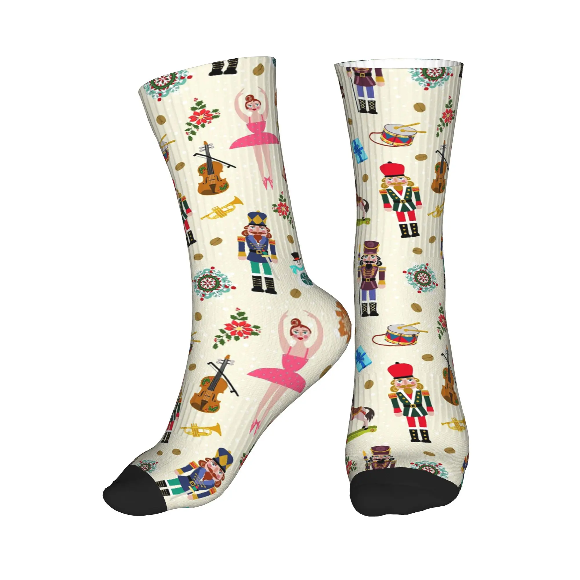 

All Seasons Christmas Day Xmas Nutcracker Sport Middle Tube Socks Super Soft Crew Socks Funny Stockings for Men Women