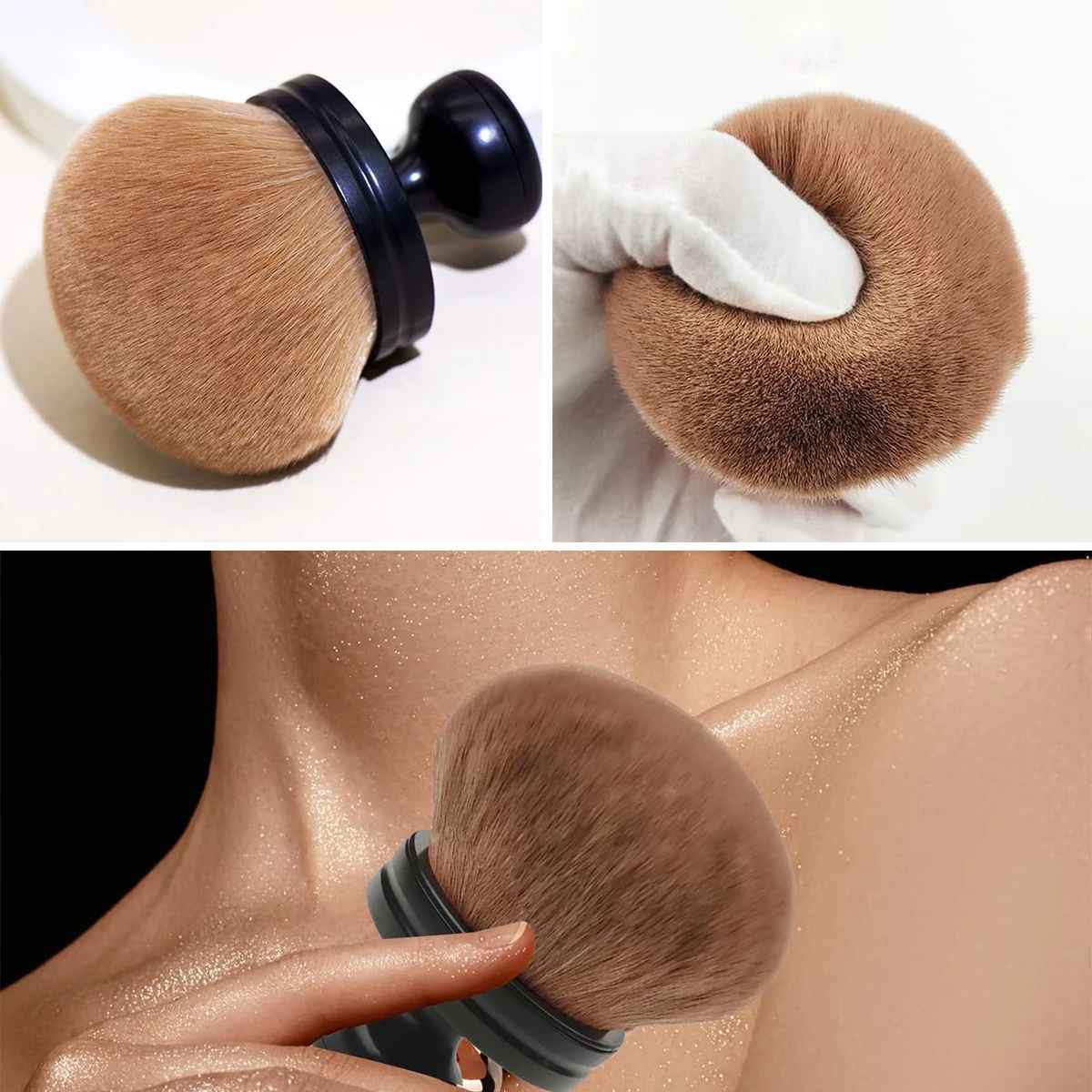 Grande Volume Pó e Blush Brush, Pincel de maquiagem profissional, Face Cont Cosméticos, Lady Beauty Tools