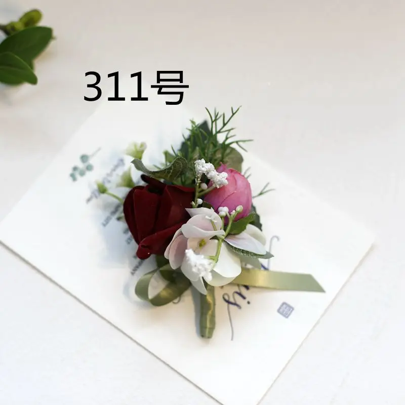 Forest Artifical Flowers Boutonnieres Wrist Corsage Bridesmaid Marriage Wedding Accessories Ramillete Damas De Honor