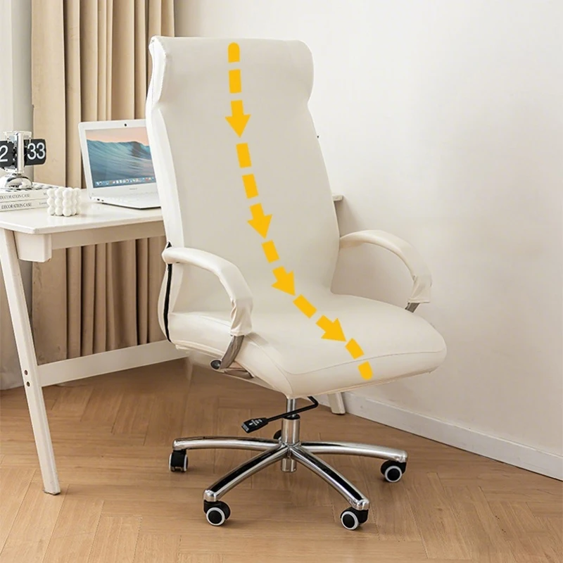 

Stretch Gaming Chair Cover Full Back Water-Resistant Faux Leather Slipcover for Ergonomic Office Chair with Armrests