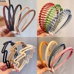 Korean Head Band Headband Girls Princess Solid Color Hair Comb Pin Frosted Hoop Children Headwear for Kids Women Accessories