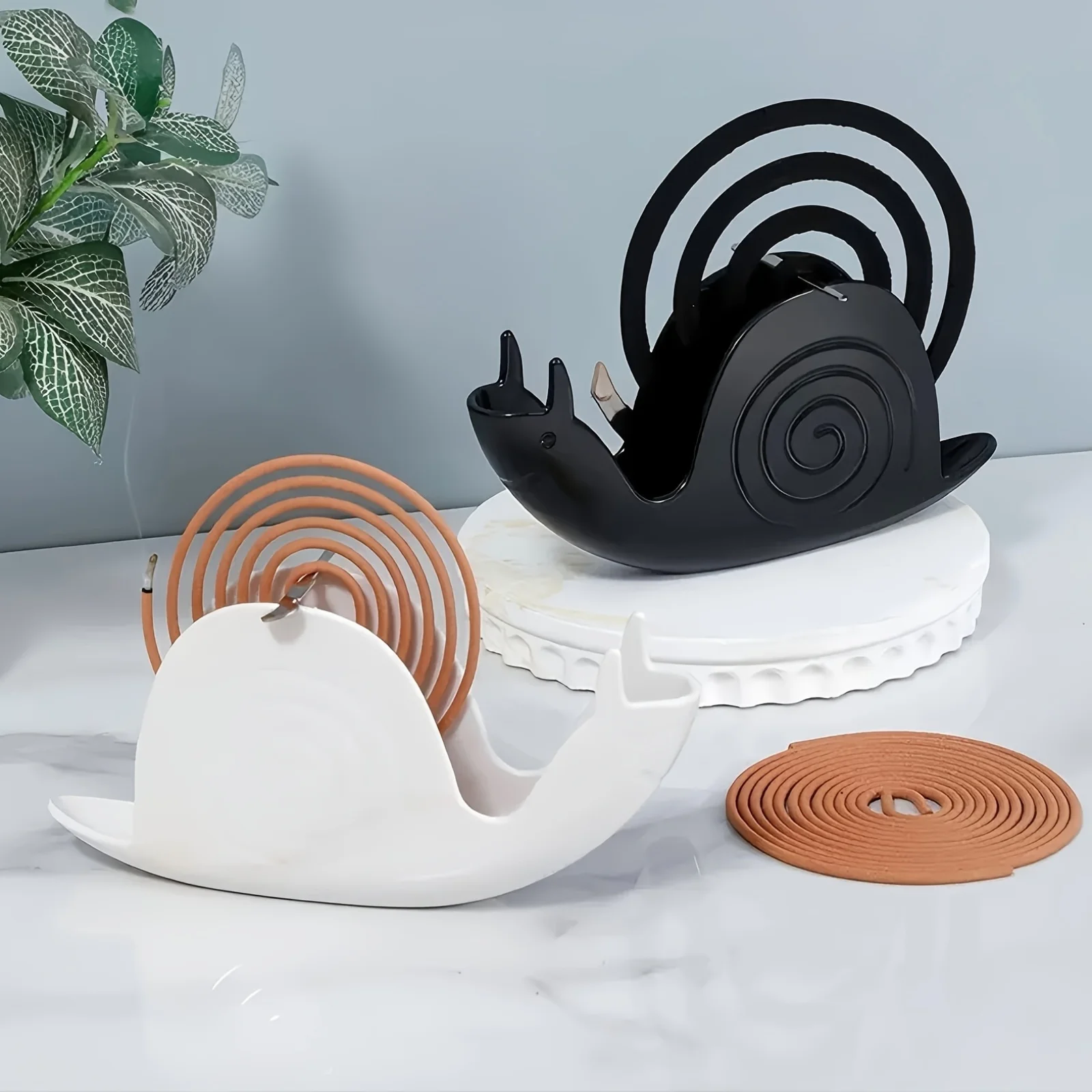 Snails Mosquito Coil Holder With Tray Fireproof Incense Holder Coil Incense Burner Frame Summer Mosquito Repellent Incenses Rack