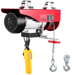 1320LBS Electric Wire Cable Hoist Winch Engine Crane Overhead Remote Lift 600kg Lift Electric Hoist 1150W