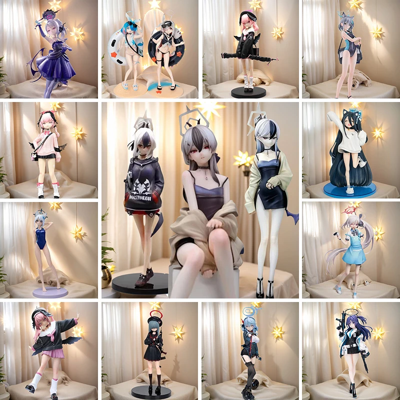 

Anime Blue Archive Action Figures Onikata Kayoko Sorasaki Hina Shimoe Koharu Pajamas Tendou Arisu Model PVC Collection Toys