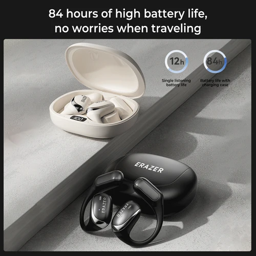 Imagen 2 del producto ERAZER-auriculares inalámbricos X9 con Bluetooth 5,4, cascos deportivos con micrófono, Control táctil, cancelación de ruido, impermeables