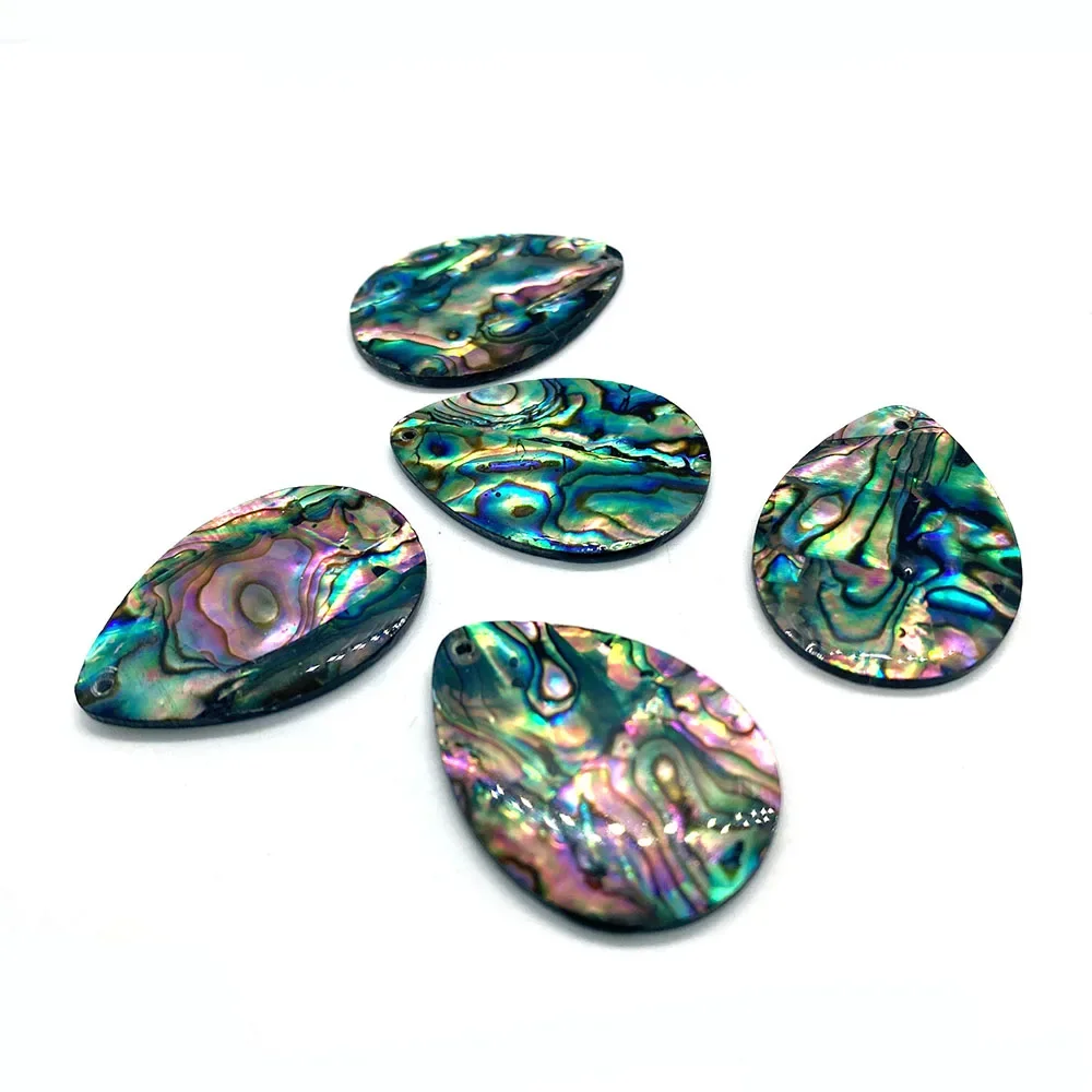 Natural Abalone Shell Small Pendants DIY Jewelry Making Earrings Necklace Water Drop Shape Seashell Teardrop Charms Accessories