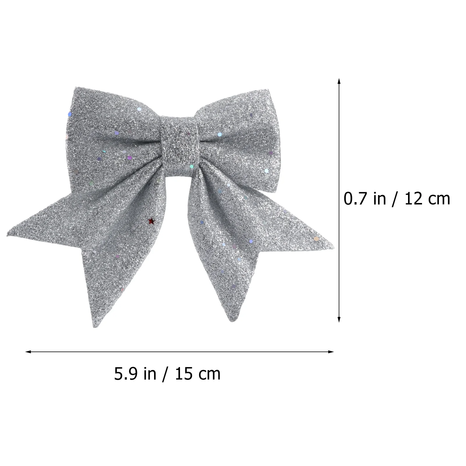 

4Pcs Christmas Tree Bows Gold Dust Effect Brilliant Bow Ornaments for Holiday Party Home Masquerade Decoration