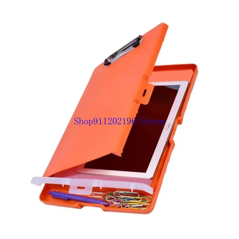 

P82A 3-in-1 Clipboard with File Case and Stationery Box Handheld Document Case File Folder Box for Hospital Nurse Doctor