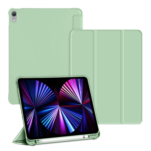 스마트 태블릿 케이스 TPU 실리콘 세련된 스크래치 및 충격 방지 연필꽂이, iPad Pro11, 10.2, 10.5, 10.9, 12.9 에 적합 