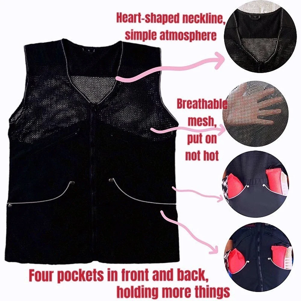 Summer Mesh Dog Training Vest Large Pocket Dog Trainer Vest German Shepherd Horse Dog Anti-Grip Anti-Rip Training Supplies