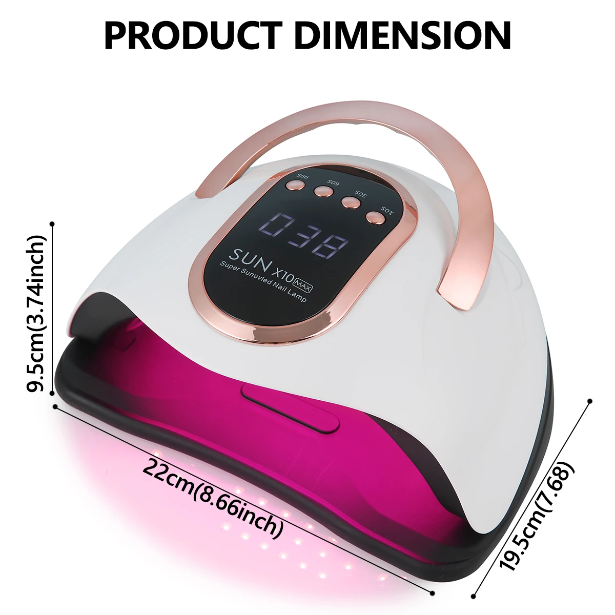 90 LED プロフェッショナルネイルドライヤー LED UV ランプ爪用ジェルポリッシュドライヤーライトネイルアートアクセサリー硬化ジェルネイルランプ爪用