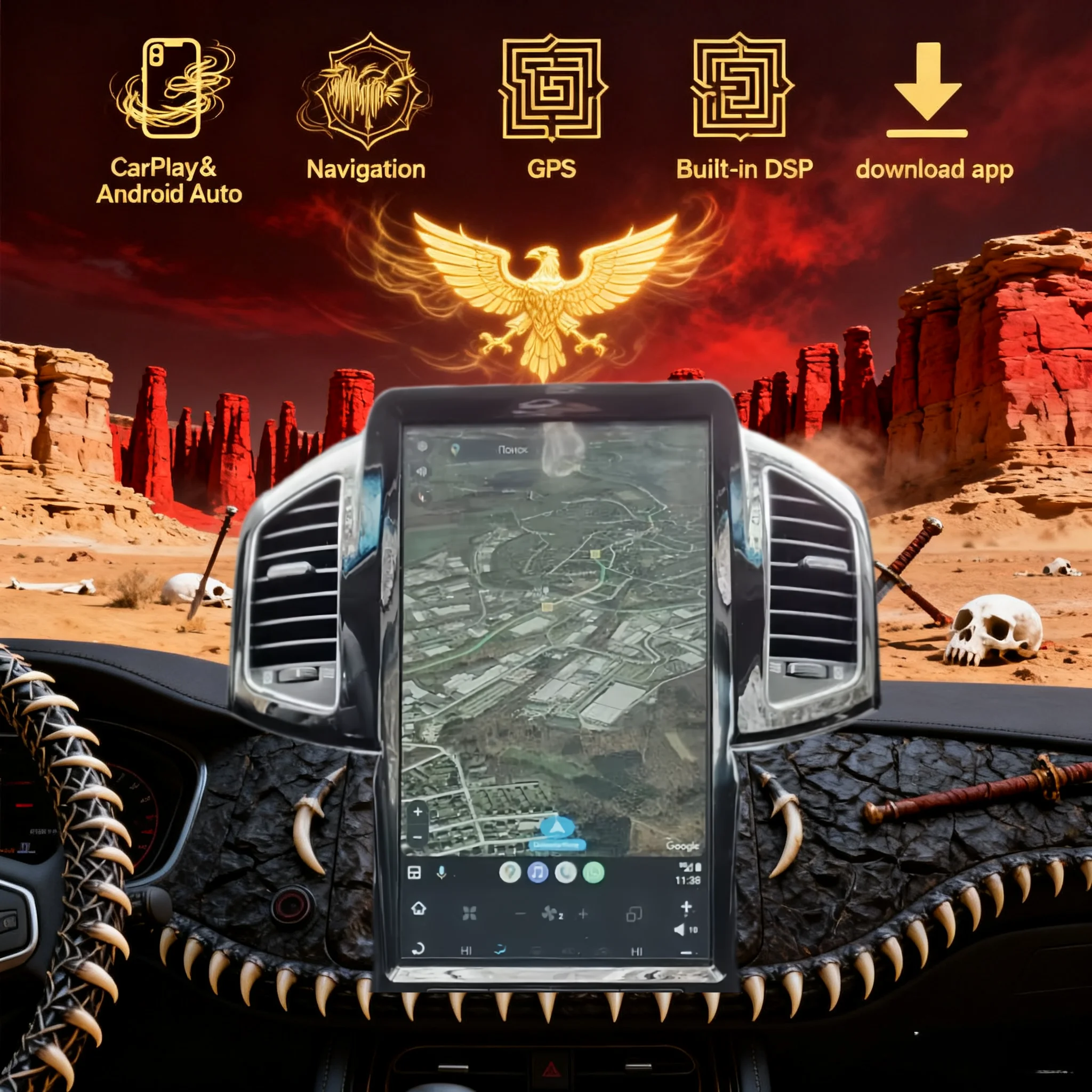 Reproductor Multimedia Estéreo para Auto con Carplay de 13.6 Pulgadas para Chevrolet Captiva 2008 2009-2017, Radio GPS para Auto con Android 14, Unidad Principal