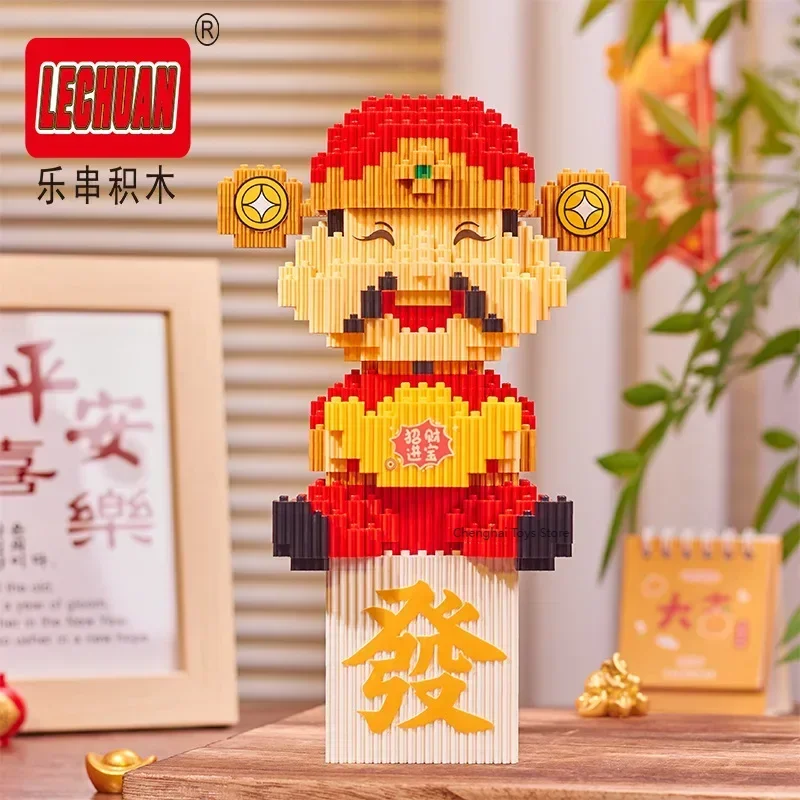 

Алмазный строительный блок Lucky Cat Rich Cat Connection Модель God of Wealth Мини-кирпичи Фигурка Игрушка для подарка