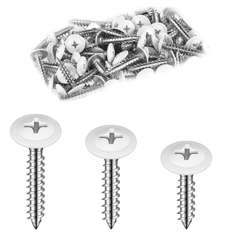 White Screws Wood White Sheet Metal Screw Thread Truss Head Fast Self Tapping White Pan Cabinet ScrewsT98C