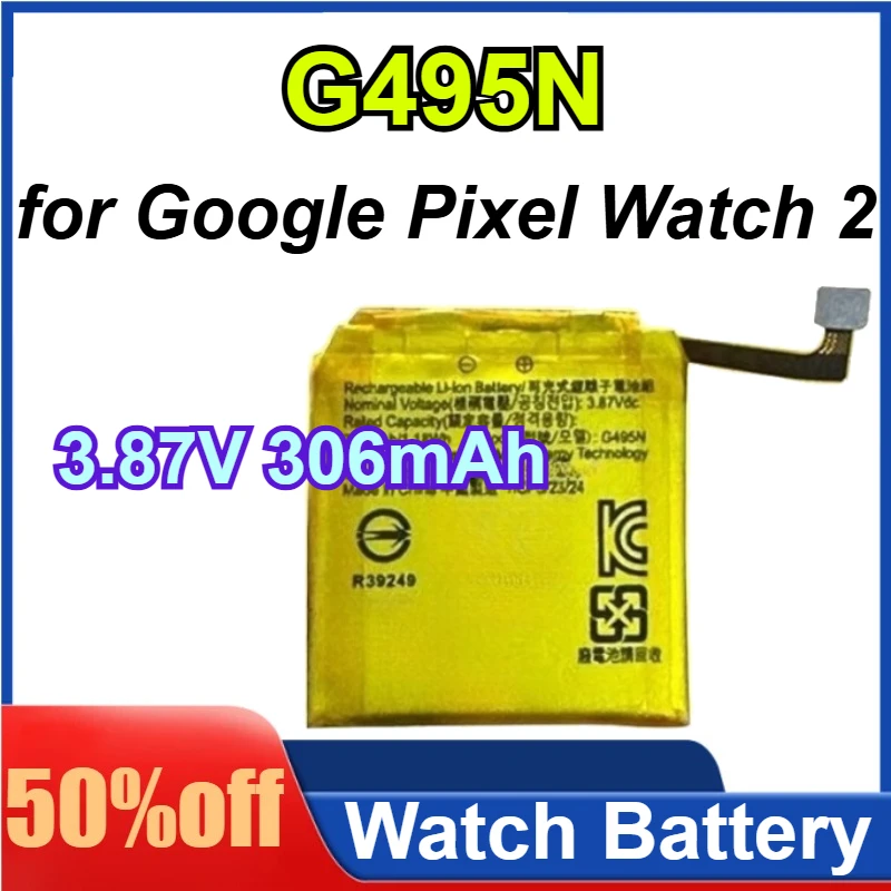 

Аккумулятор Li-Polymer G495N 3.87V 306mAh 1.18Wh для Google Pixel Watch 2