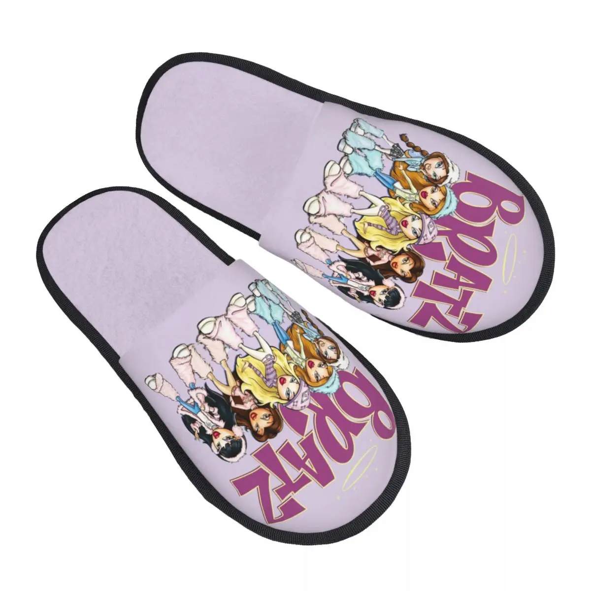 Custom Bratzs Doll Guest Slippers for Bathroom Women Tv Movie Cartoon House Slipper