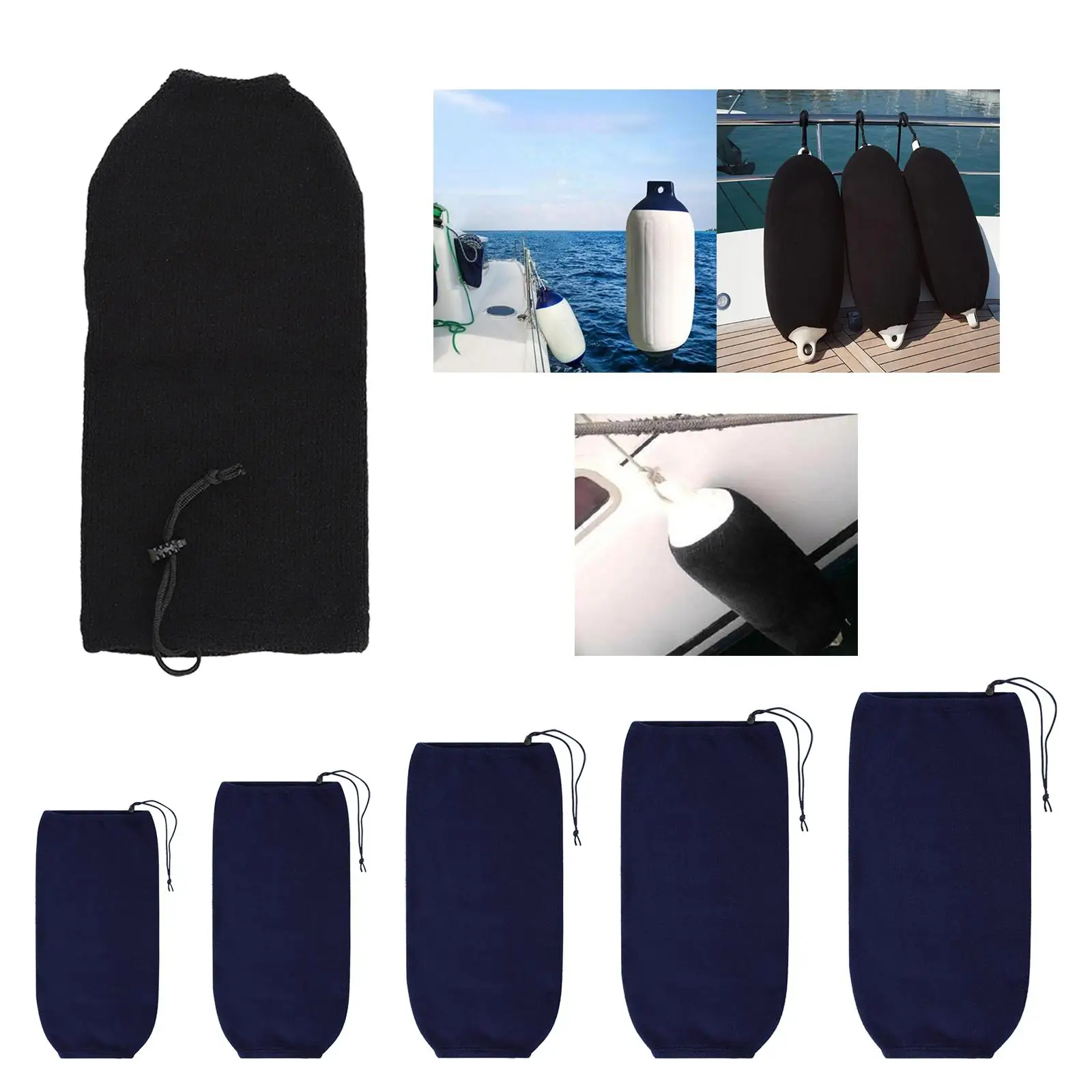 Boat Fender Cover Washable Durable Marine Soft Yachts Accessories Protection Protecting Hull from Scratches Marine Bumper Cover