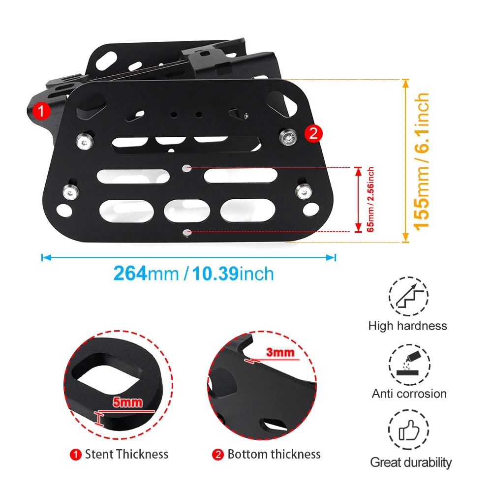 Portapacchi moto adatto per HONDA NC 700X2012-2013 HONDA NC 750 X NC750 DCT staffa di supporto per Saddlebag staffa di montaggio NC 750X