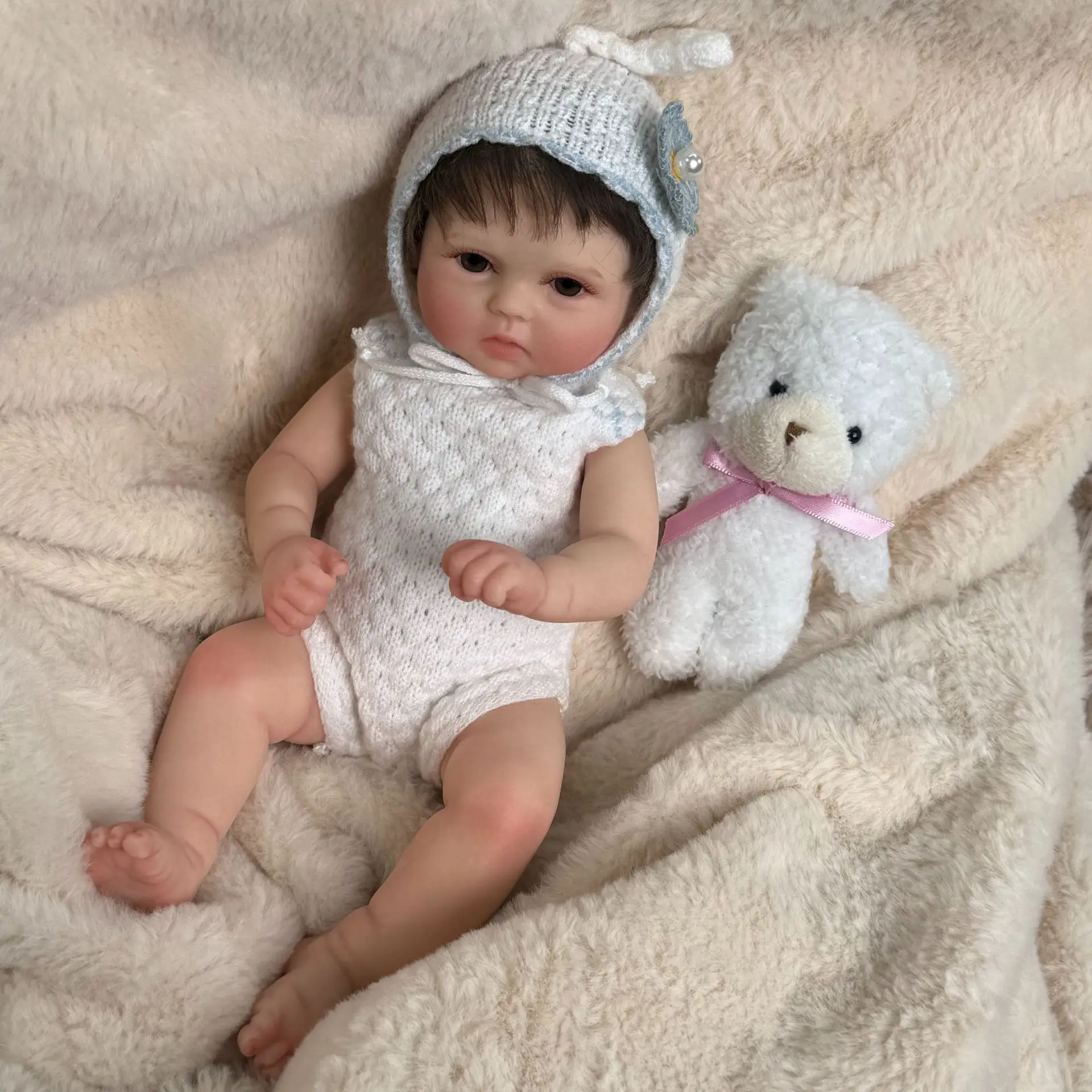 Cloveray 12 inch Full Body Silicone Realistic Reborn Baby Doll Super Soft Silicone Doll Handmade High-quality Original Kid Gift