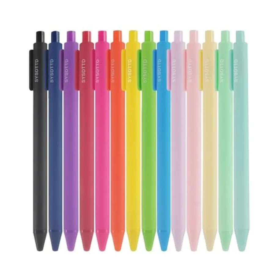 

Черные ручкиЧерные чернильные ручки оптом, упаковка из 14 предметов, пастельные и яркие шариковые ручки, тонкий наконечник 1,0 мм, гладкий письменный легкий корпус ручки