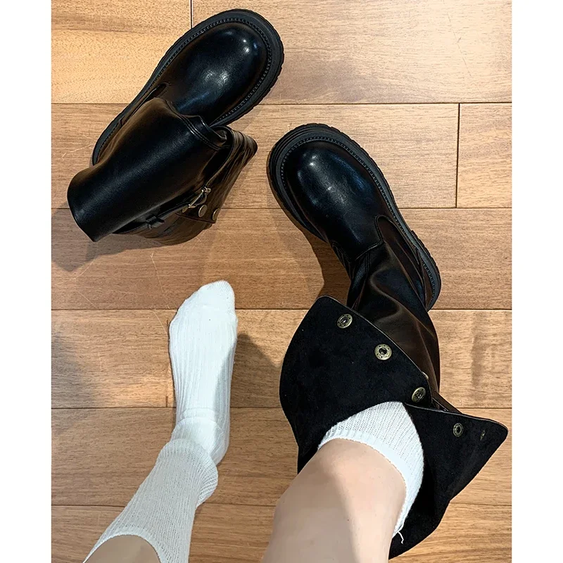 Winter Modern Women\'s Over The Knee Boots Fashion Slip On Long Bootties Designer High Heels Botas De Mujer