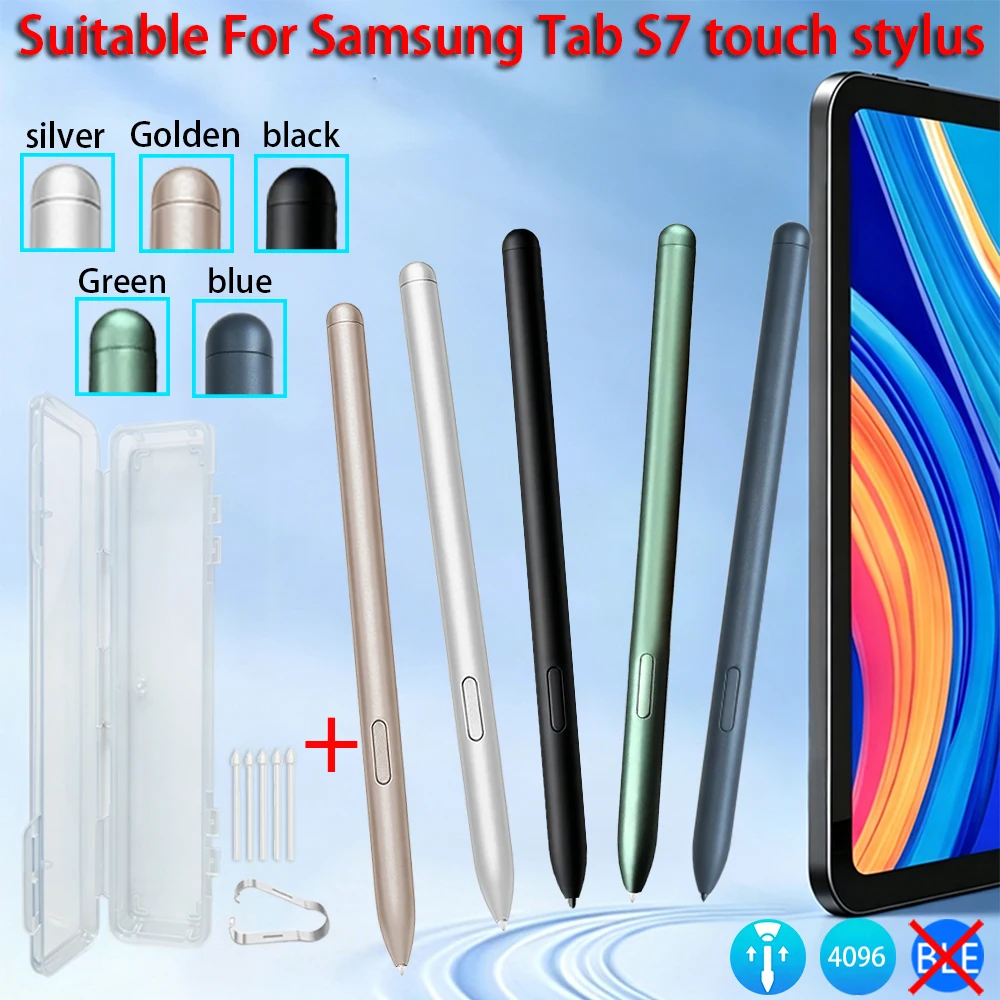 For Samsung Galaxy Tab S7/S7+/S7 FE S Pen 4096 Pressure Levels Electromagnetic Stylus Pen With 5 Extra Nibs(Without Bluetooth)