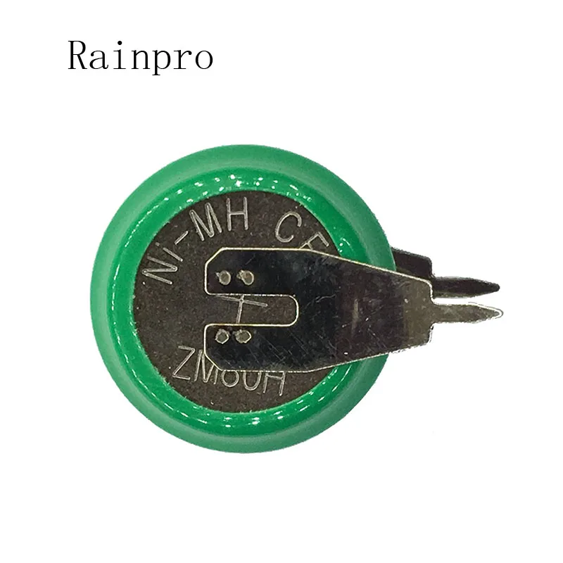 2PCS/LOT  1.2V 80mAh Ni-MH  Ni MH Batteries With Pins  Rechargeable Button Cell Battery for   timer