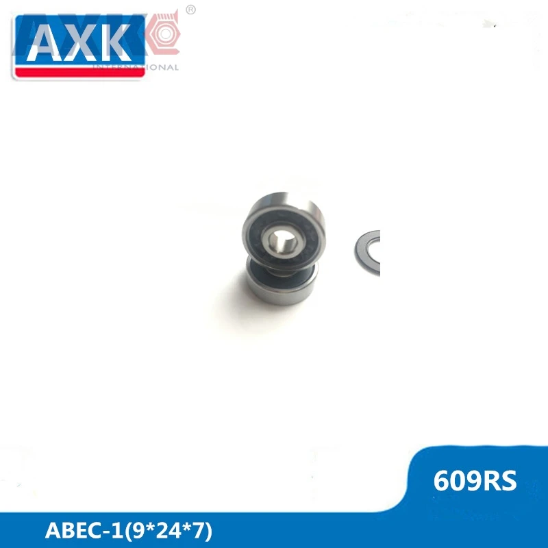 

AXK 609RS Bearing ABEC-1 10PCS 9x24x7 mm Miniature 609-2RS Ball Bearings 609 2RS